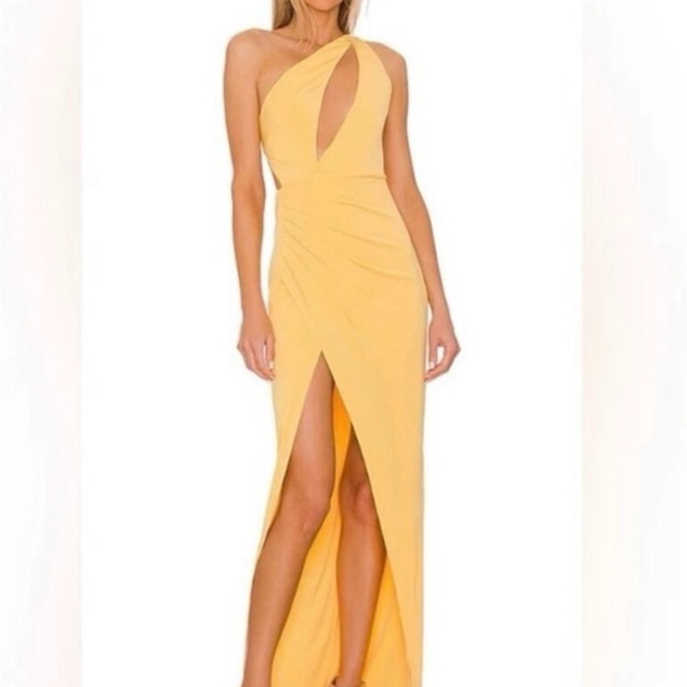 Michael Costello X Revolve Parker Yellow Maxi Dress